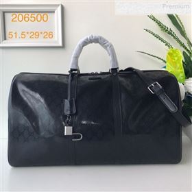 Gucci GG Canvas Carry-on Duffle Travel Bag 206500 Black (DLH-0010717)