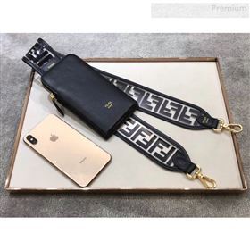 Fendi Strap You FF Transparent Shoulder Strap with iPhone Pocket Black 2019 (CL-0011027)