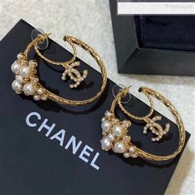 Chanel Pearl Hoop Earrings AB3160 2019 (YF-0011039)