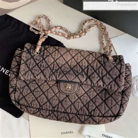 Chanel Quilted Denim Large Flap Bag Nude 2020 (XING-0010203)