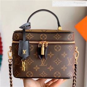 Louis Vuitton Nice BB Monogram Canvas Flap Toilet Top Handle Bag M42264 Coffee 2019 (KI-0010401)