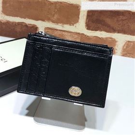 Gucci Soft Leather Card Case 597672 Black 2019 (DLH-0010409)