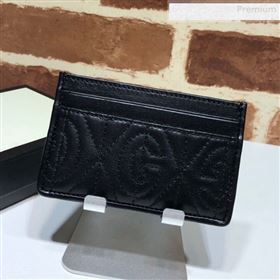 Gucci Quilted Leather Card Case 597628 Black 2019 (DLH-0010411)