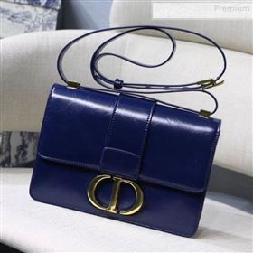 Dior 30 Montaigne Vintage Waxed Leather Flap Bag Midnight Blue 2019 (XXG-0010428)