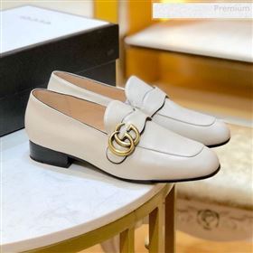 Gucci Leather Double G Loafer 602496 White 2020 (SY-0010601)