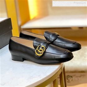 Gucci Leather Double G Loafer 602496 Black 2020 (SY-0010602)