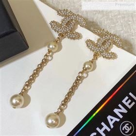 Chanel Pearl CC Chain Earrings 2019 (YF-0010622)