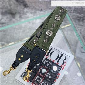 Dior Green Camouflage Fully Embroidered Canvas Shoudler Strap 2019 (BF-0010239)