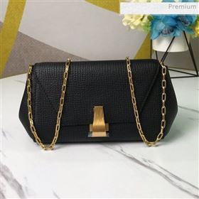 Bottega Veneta Grained Calfskin Mini BV Angle Chain Bag Black 2019 (MS-0011335)