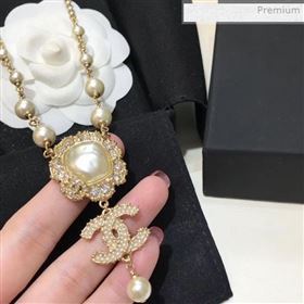 Chanel Crystal Bloom CC Pendant Long Necklace 2019 (YF-0011415)