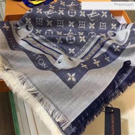 Louis Vuitton Studde Denim Monogram Scarf 140x140cm Blue (A0-0011422)