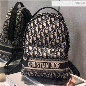 Dior Small Diortravel Original Blue Oblique Canvas Backpack 2019 (XXG-0011309)