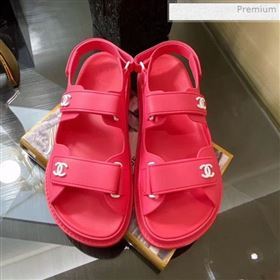 Chanel Strap Flat Sandals Red 2020 (MD-0011618)