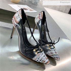Chanel Tweed Transparent Lace-up High-Heel Pumps Multicolor 2019 (MD-0011624)