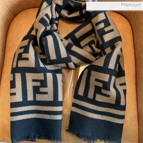 Fendi FF Cashmere Scarf 38x190 Coffee/Black 2019 (WNS-0011650)