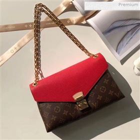 Louis Vuitton Pallas Chain Monogram Canvas Shoulder Bag M41201 Red  (KI-0011511)