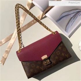 Louis Vuitton Pallas Chain Monogram Canvas Shoulder Bag M41200 Burgundy  (KI-0011512)