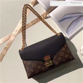 Louis Vuitton Pallas Chain Monogram Canvas Shoulder Bag M41223 Black (KI-0011514)