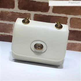 Gucci Leather Mini Chain Shoulder Bag 576423 White 2019 (DLH-0011529)