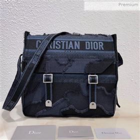 Dior Diorcamp Messenger Bag in Camouflage Embroidered Canvas Bag Blue 2019 (XXG-0011534)