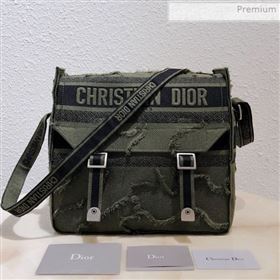 Dior Diorcamp Messenger Bag in Camouflage Embroidered Canvas Bag Green 2019 (XXG-0011535)