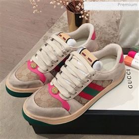 Gucci Screener GG Low-top Sneaker Pink 2019 (For Women and Men) (KL-0011601)