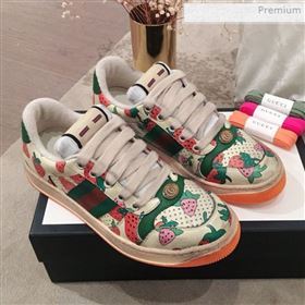 Gucci Screener Strawberry Print Low-top Sneaker 2019 (For Women and Men) (KL-0011603)