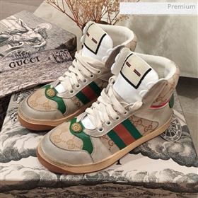 Gucci Screener GG High-top Sneaker Green 2019 (For Women and Men) (KL-0011606)