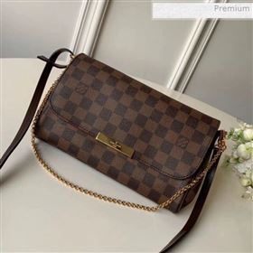 Louis Vuitton Pochette Favorite MM Chain Clutch Damier Ebène Canvas N41129 2019 (KI-0020417)