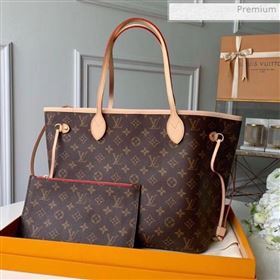 Louis Vuitton Neverfull MM Monogram Canvas Tote Bag M41177 Red   (KI-0020428)