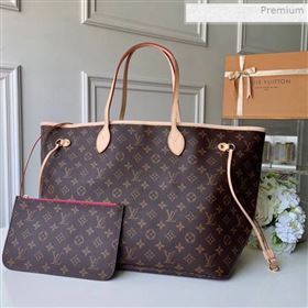 Louis Vuitton Neverfull GM Monogram Canvas Tote Bag M41180 Hot Pink (KI-0020430)