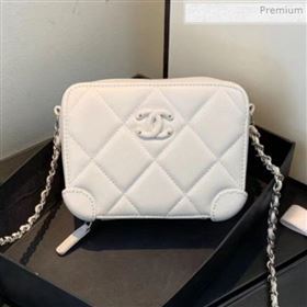 Chanel Quilted Lambskin Box Shoulder Bag AP1132 White 2020 (KS-0021311)