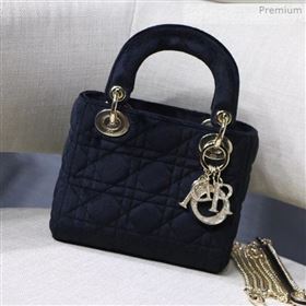 Dior Lady Dior Mini Bag in Cannage Velvet Black 2019 (XXG-0021621)