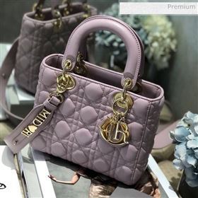 Dior MY ABCDior Medium Bag in Cannage Leather Light Purple 2019 (XXG-9121423)