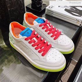 Chanel Calfskin Sneakers G35934 White/Pink 2020 (XO-0021301)