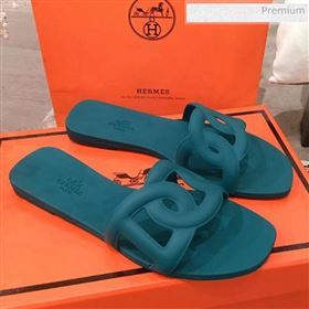 Hermes Aloha Flat Slide Sandals Green 2020 (KL-0021702)