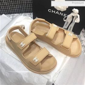 Chanel Strap Flat Sandals Beige 2020 (MD-0021706)