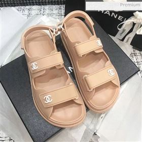 Chanel Strap Flat Sandals Nude 2020 (MD-0021707)