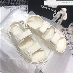 Chanel Strap Flat Sandals White 2020 (MD-0021708)