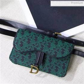 Dior Saddle Oblique Jacquard Canvas Belt Bag Green 2019 (XXG-0021914)