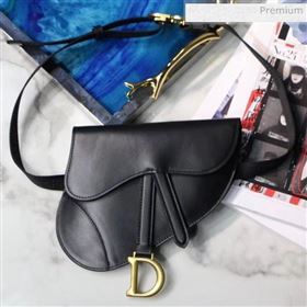 Dior Saddle Smooth Leather Belt Bag Black 2019 (XXG-0021910)