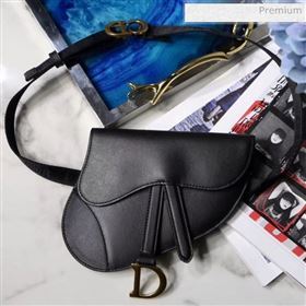 Dior Saddle Palm-Grained Leather Belt Bag Black 2019 (XXG-0021908)