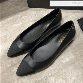 Chanel Calfskin Flat Ballerinas G35389 Black 2019 (DLY-9120620)