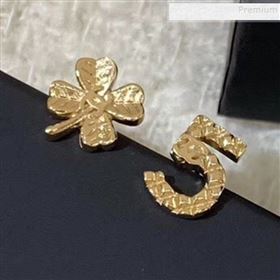 Chanel Clover 5 Asymmetric Stud Earrings 2019 (YF-9120655)