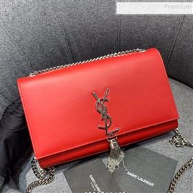 Saint Laurent Kate Medium with Tassel in Smooth Leather 354119 Red (JD-9120531)