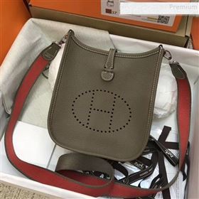 Hermes Evelyne Mini Bag in Original Togo Leather 17cm Etoupe (XY-9120268)