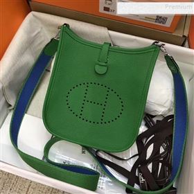 Hermes Evelyne Mini Bag in Original Togo Leather 17cm Green (XY-9120269)