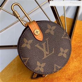 Louis Vuitton Mens Mini Round Case Monogram Canvas Coin Purse M68524 2019 (KIKI-9120409)