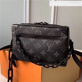 Louis Vuitton Mens Mini Soft Trunk Monogram Canvas Box Shoulder Bag M44480 Black 2019 (KIKI-9120414)