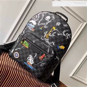 Louis Vuitton Mens osh Backpack Map Print Damier Graphite Canvas N40199 2019 (KIKI-9120419)